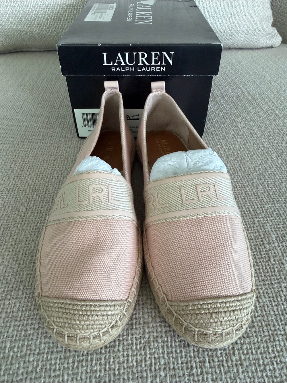 BNNW Ralph Lauren Caylee Blush Pink Espadrille